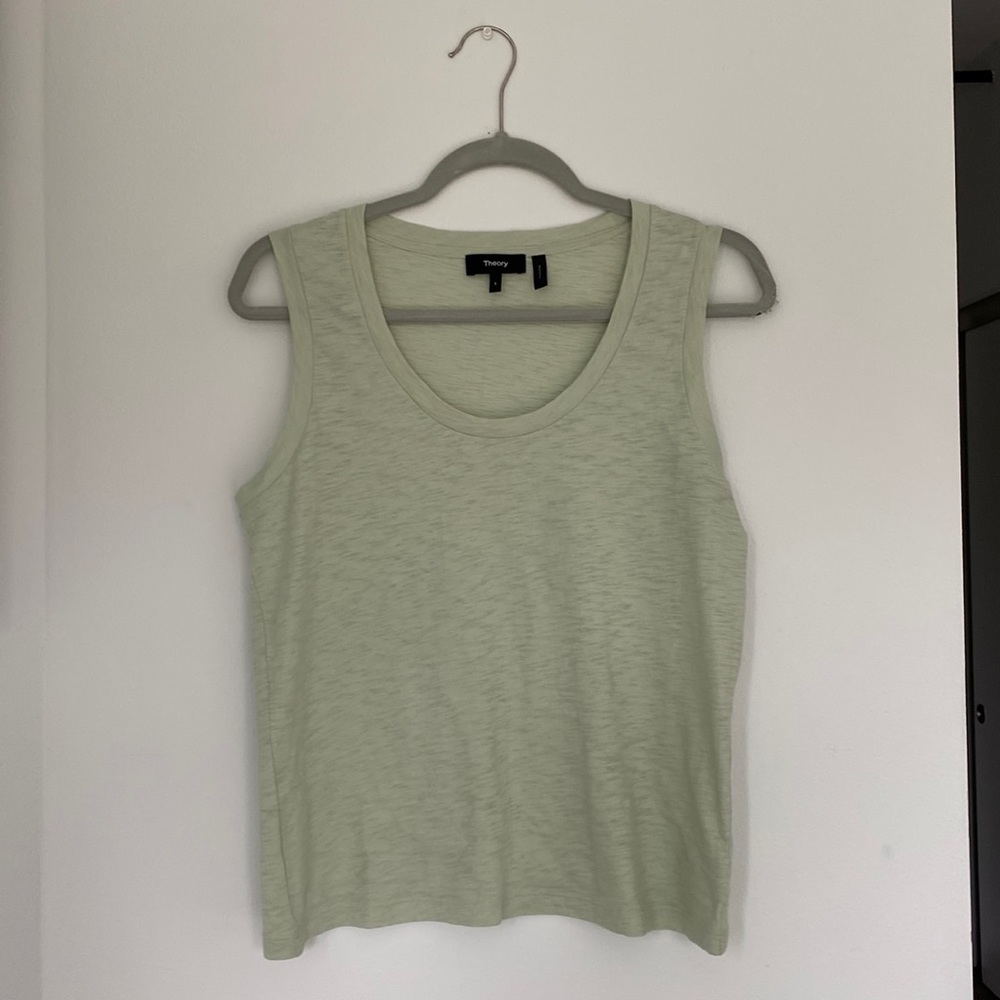 Theory light green tank top - size S - brand new